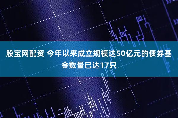 股宝网配资 今年以来成立规模达50亿元的债券基金数量已达17只