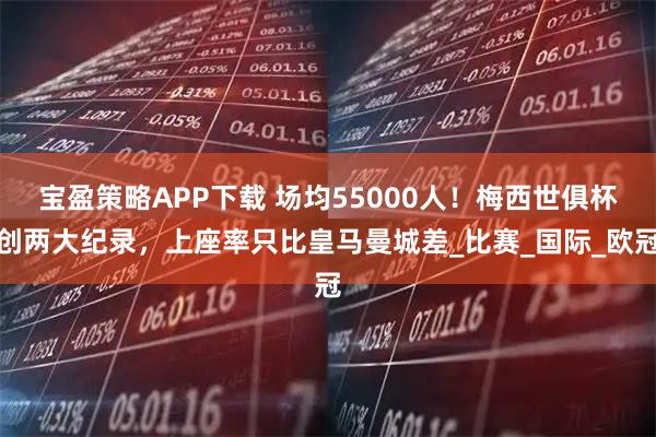 宝盈策略APP下载 场均55000人！梅西世俱杯创两大纪录，上座率只比皇马曼城差_比赛_国际_欧冠